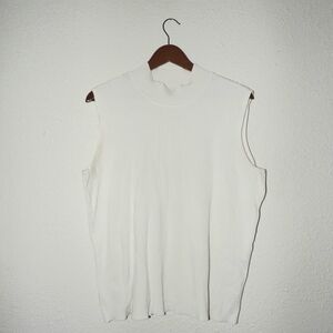 Sleeveless White Top